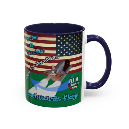 shoot for the stars - Accent Mug (dark green)