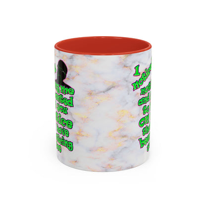 noticed you noticing - Accent Mug (white marble)