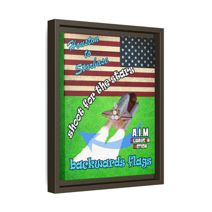 shoot for the stars - framed canvas art (green turf)