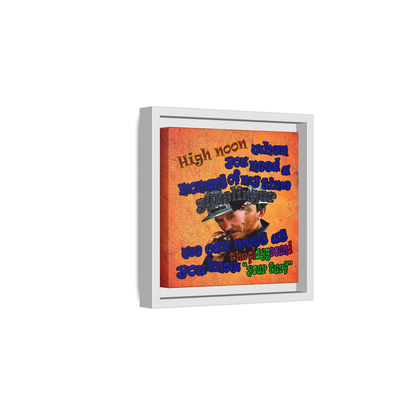 high noon - framed canvas art (burnt orange)