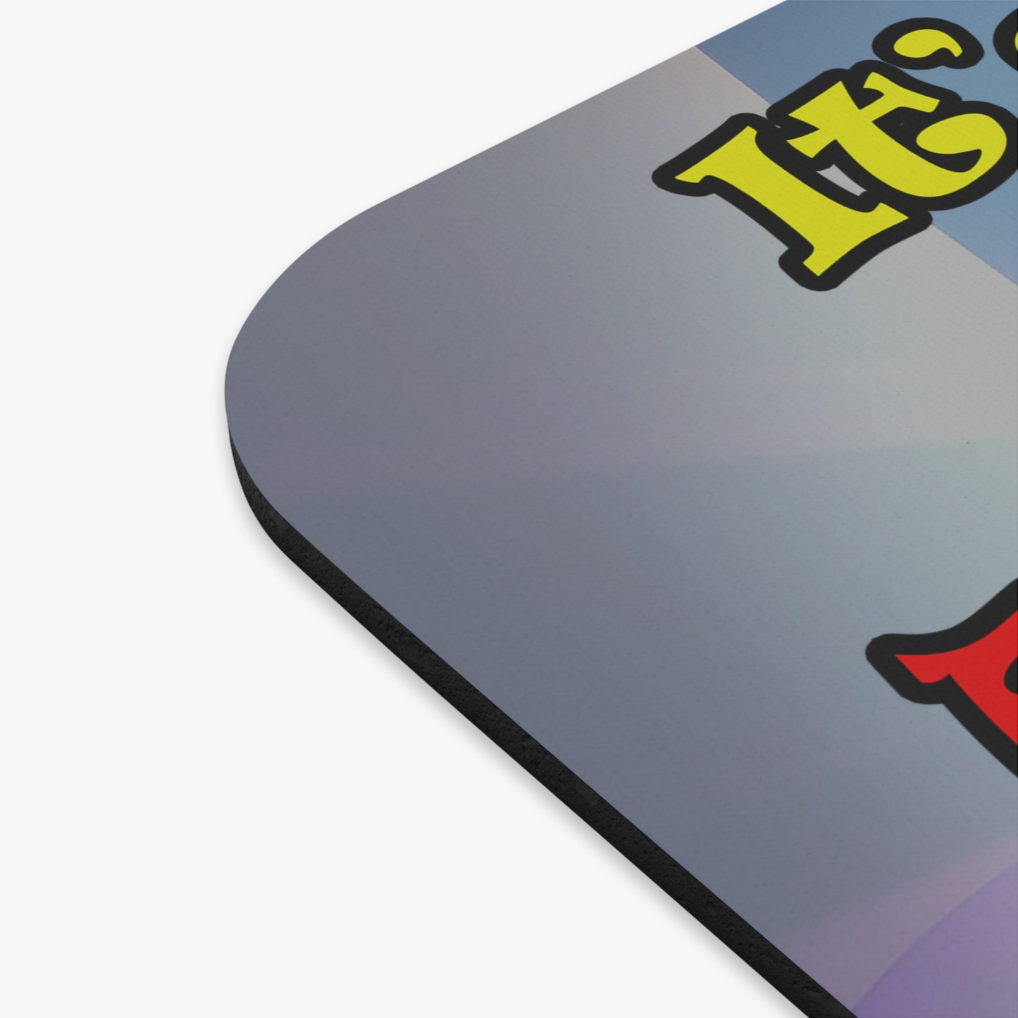 popping like popcorn - Mouse Pad (Rectangle) (grey-pink wave)