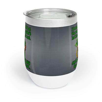 turtle race - Chill Wine Tumbler (grey-light grey)