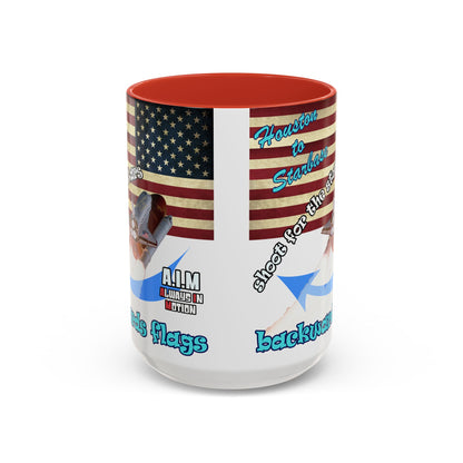 shoot for the stars - Accent Mug (white)
