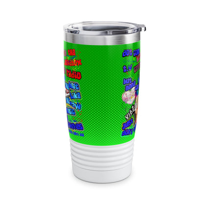 drop the beat - Ringneck Tumbler, 20oz  (logo green)