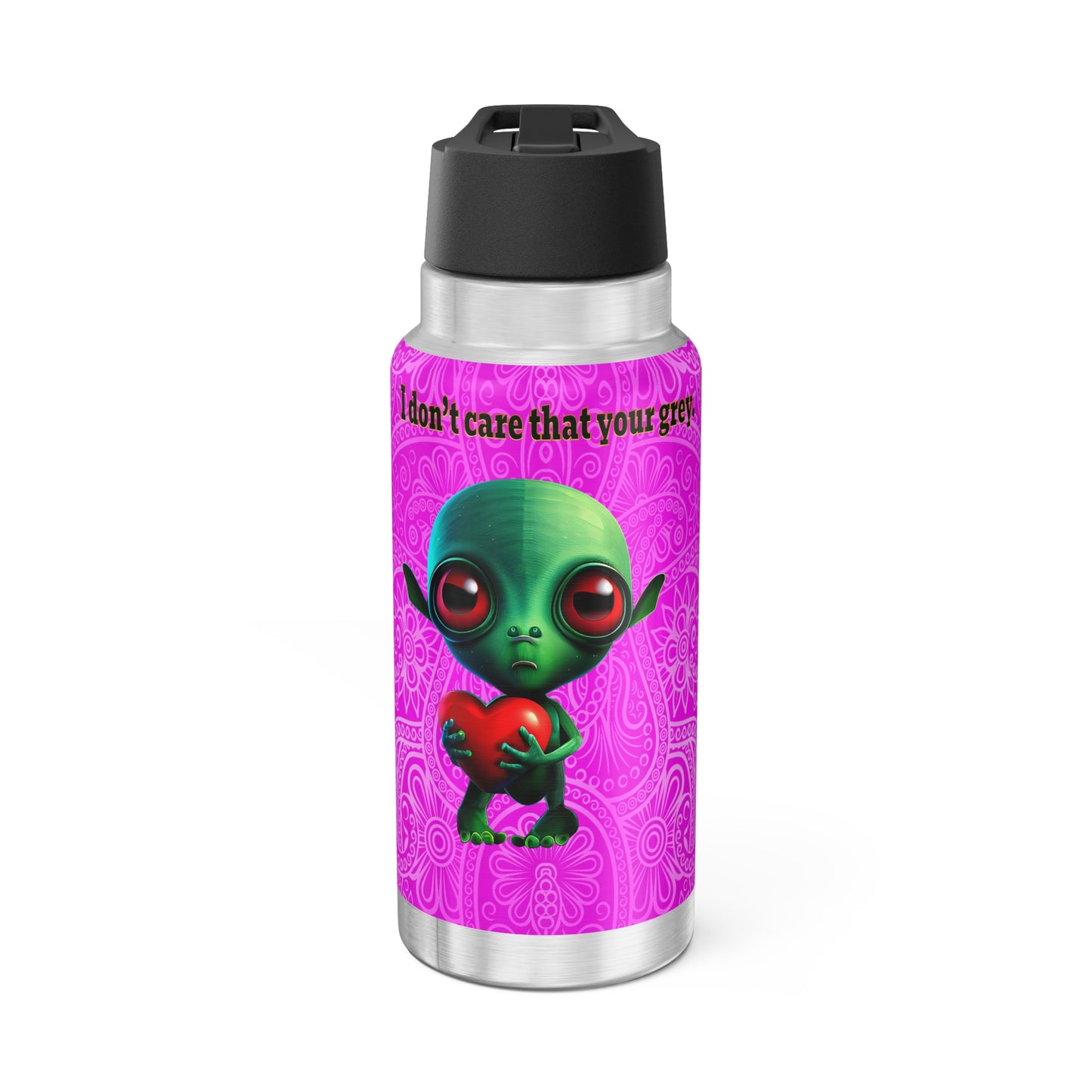 I don't care that your grey - Gator Tumbler, 32oz  (pink swirl)