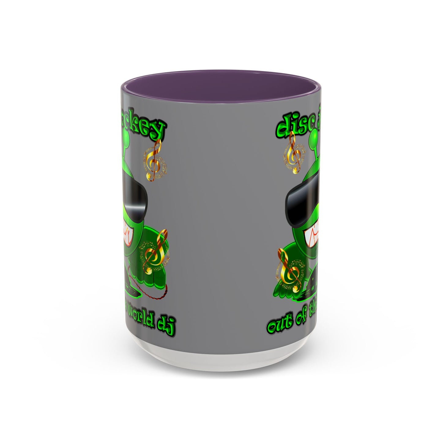 disc jockey - Accent Mug (grey)