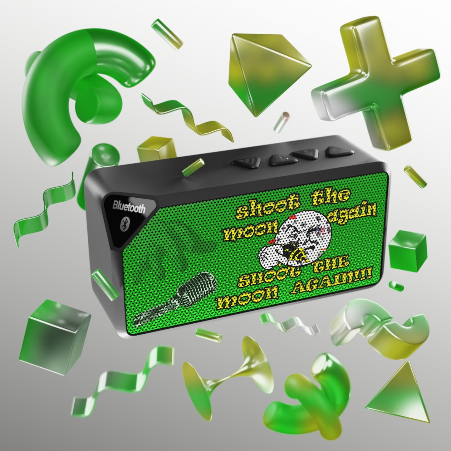 shoot the moon again - Jabba Bluetooth Speaker (logo green)