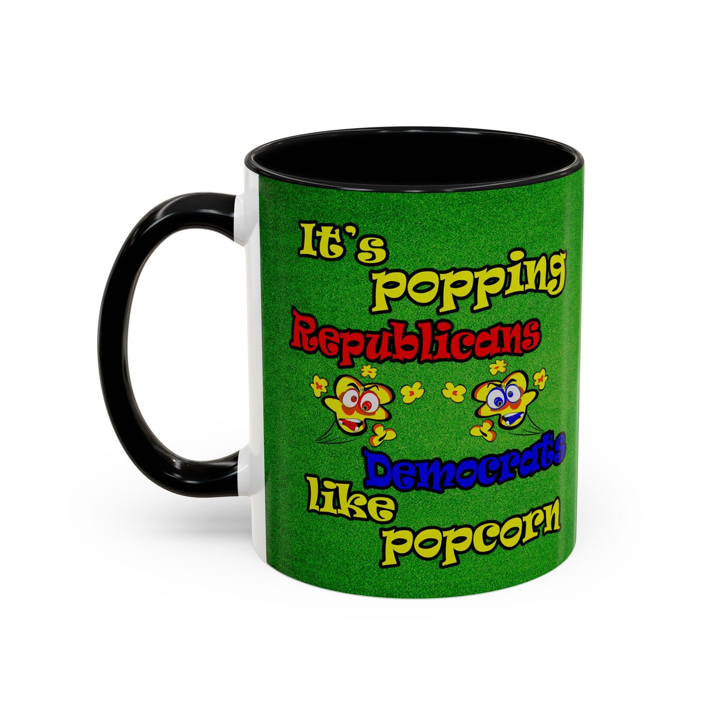 popping like popcorn - Accent Mug (green turf)