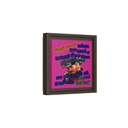 high noon - framed canvas art (pink)