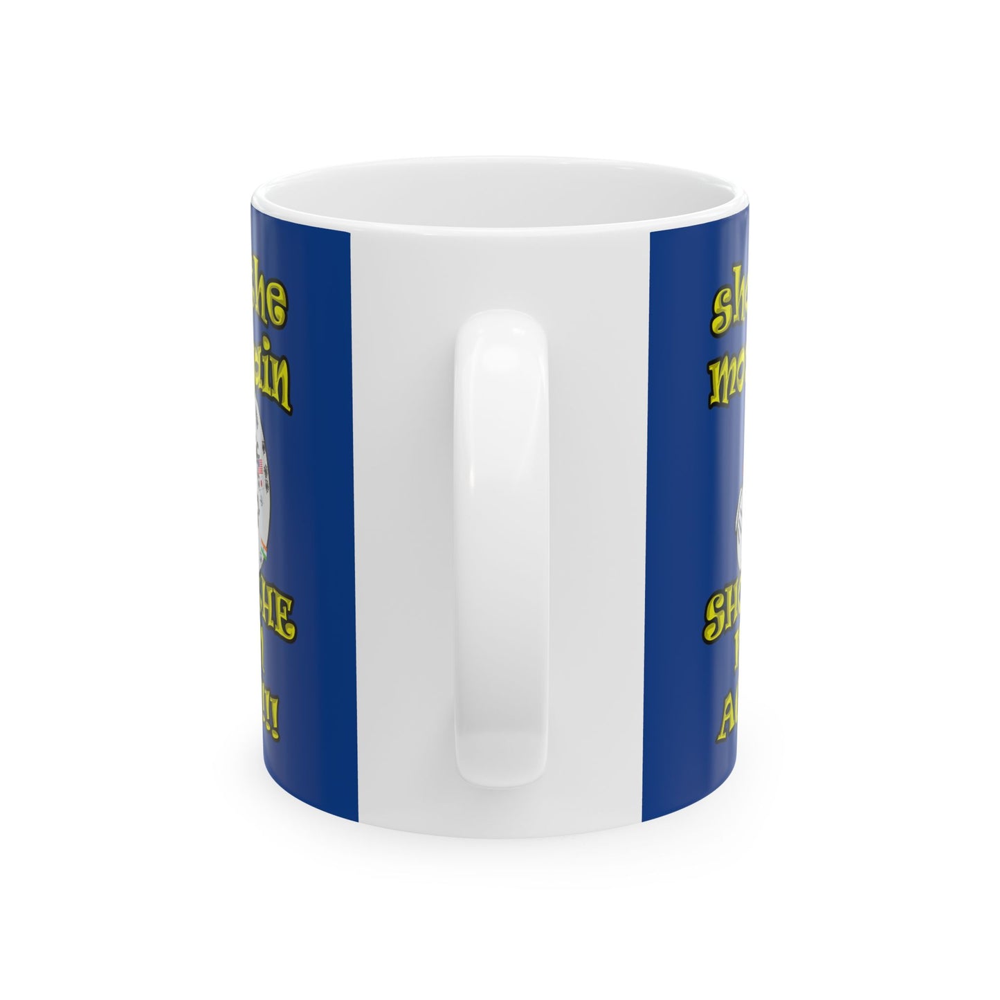 shoot the moon again - White Mug (dark blue)