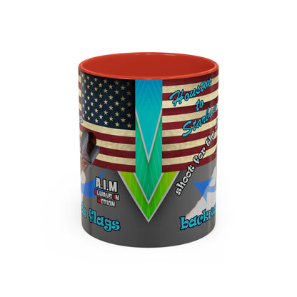 shoot for the stars - Accent Mug (rainbow split)