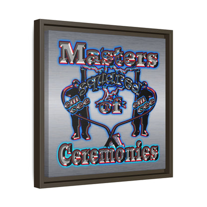 em cee squared - framed canvas art (brushed nickel)