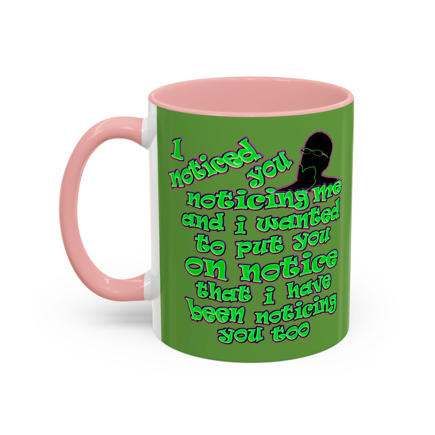noticed you noticing - Accent Mug (green)