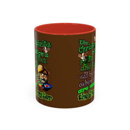 christmas spirits of boston - Accent Mug (brown)