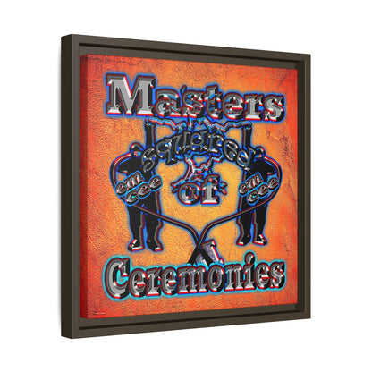 em cee squared - framed canvas art (burnt orange)