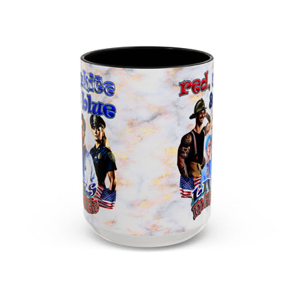 rw&b lives matter - Accent Mug (white marble)