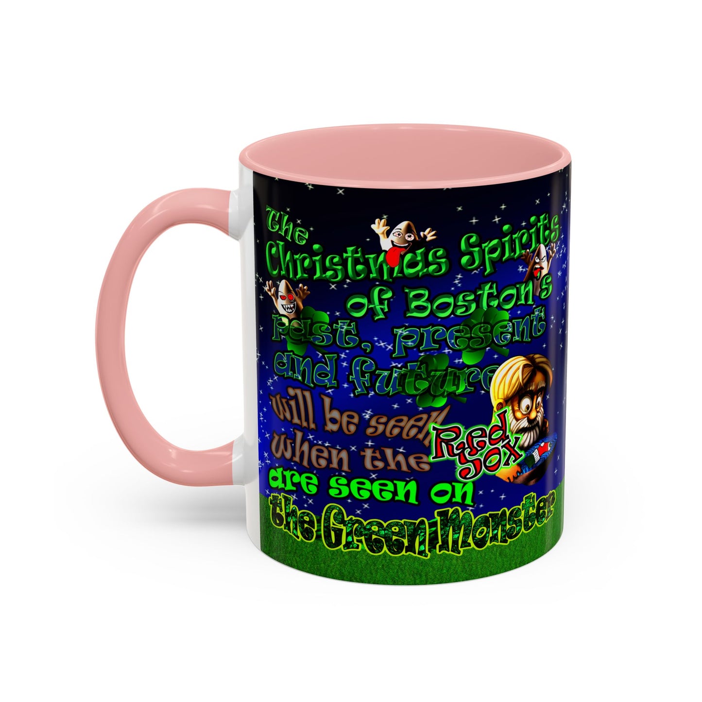 christmas spirits of boston - Accent Mug ('snoops' background)