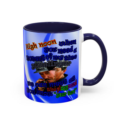 high noon - Accent Mug (blue-white wave)