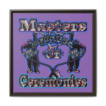 em cee squared - framed canvas art (light purple)