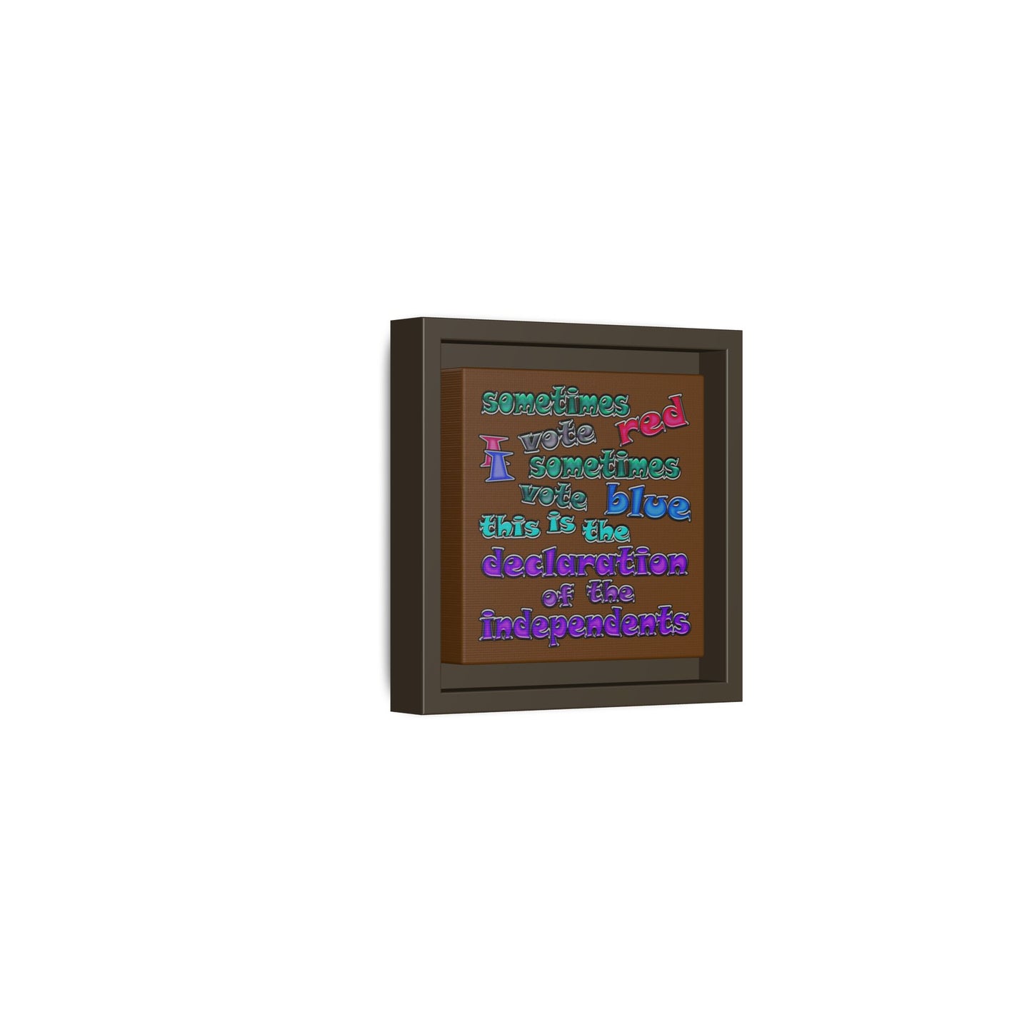 declaration of the independents - framed canvas art (brown)