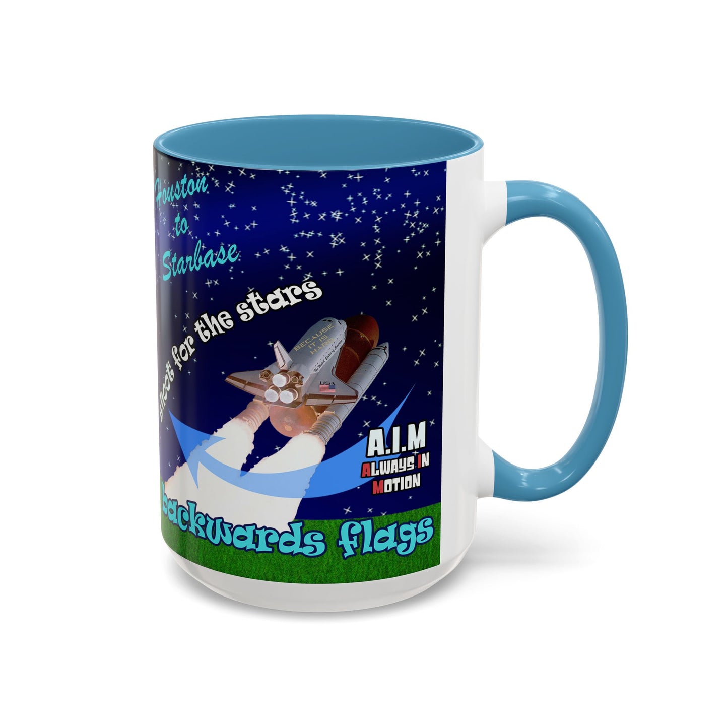 shoot for the stars - Accent Mug ('snoops' background)