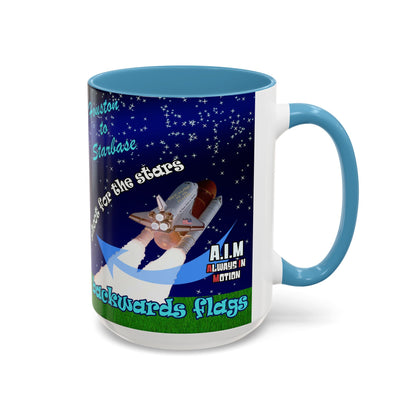 shoot for the stars - Accent Mug ('snoops' background)