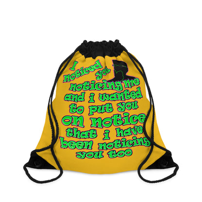 noticed you noticing - Drawstring Bag (yellow)