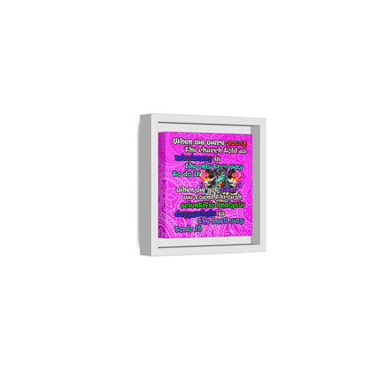 doggystyle - framed canvas art (pink swirl)
