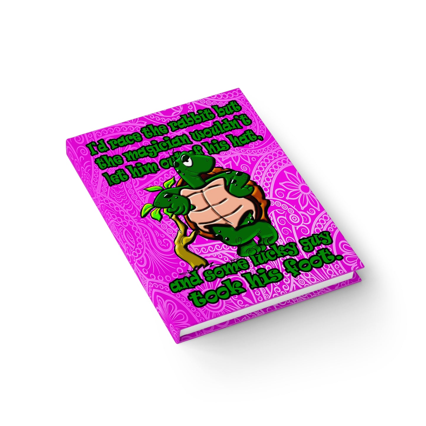 turtle race - journal-blank (pink swirl)