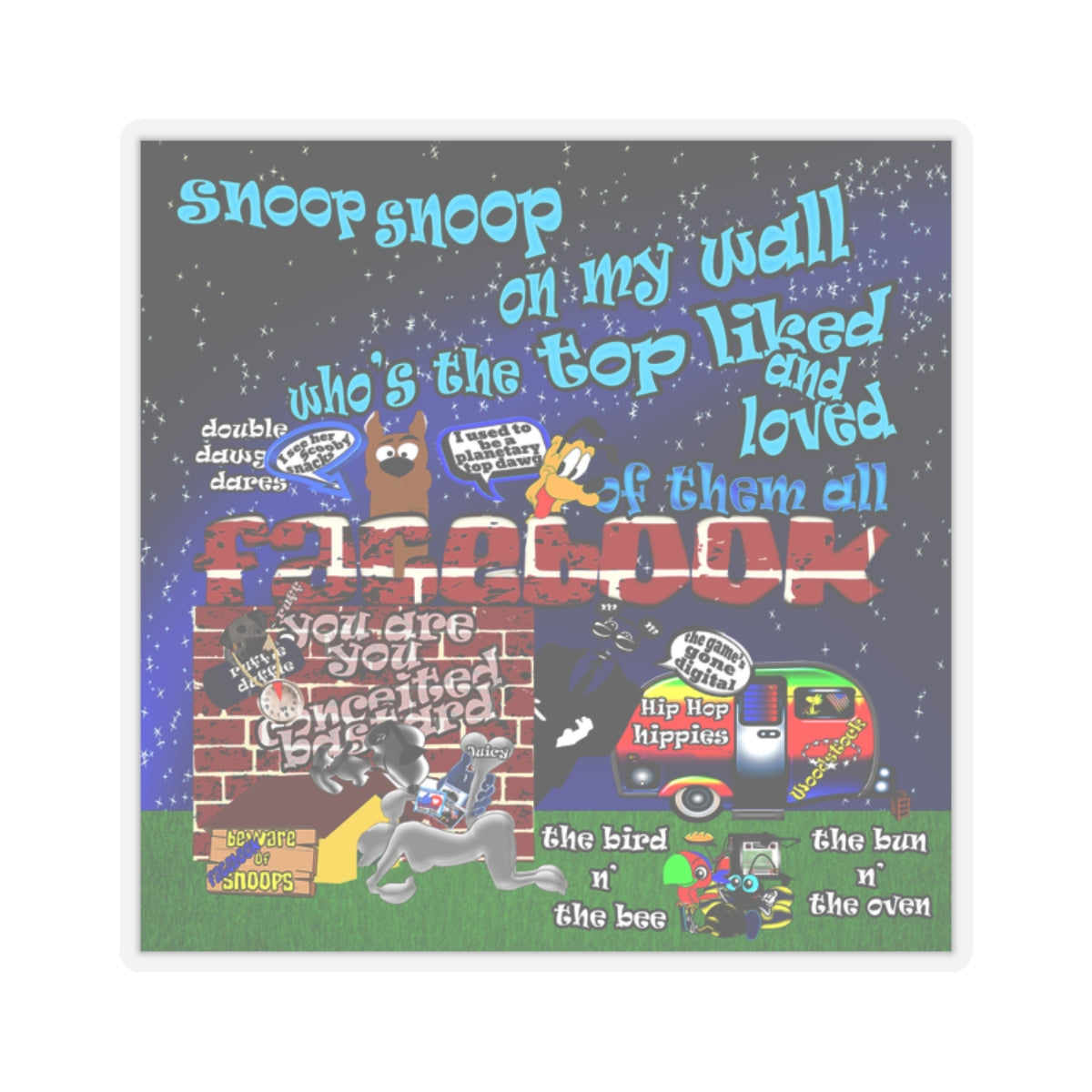 snoops - Kiss-Cut Stickers