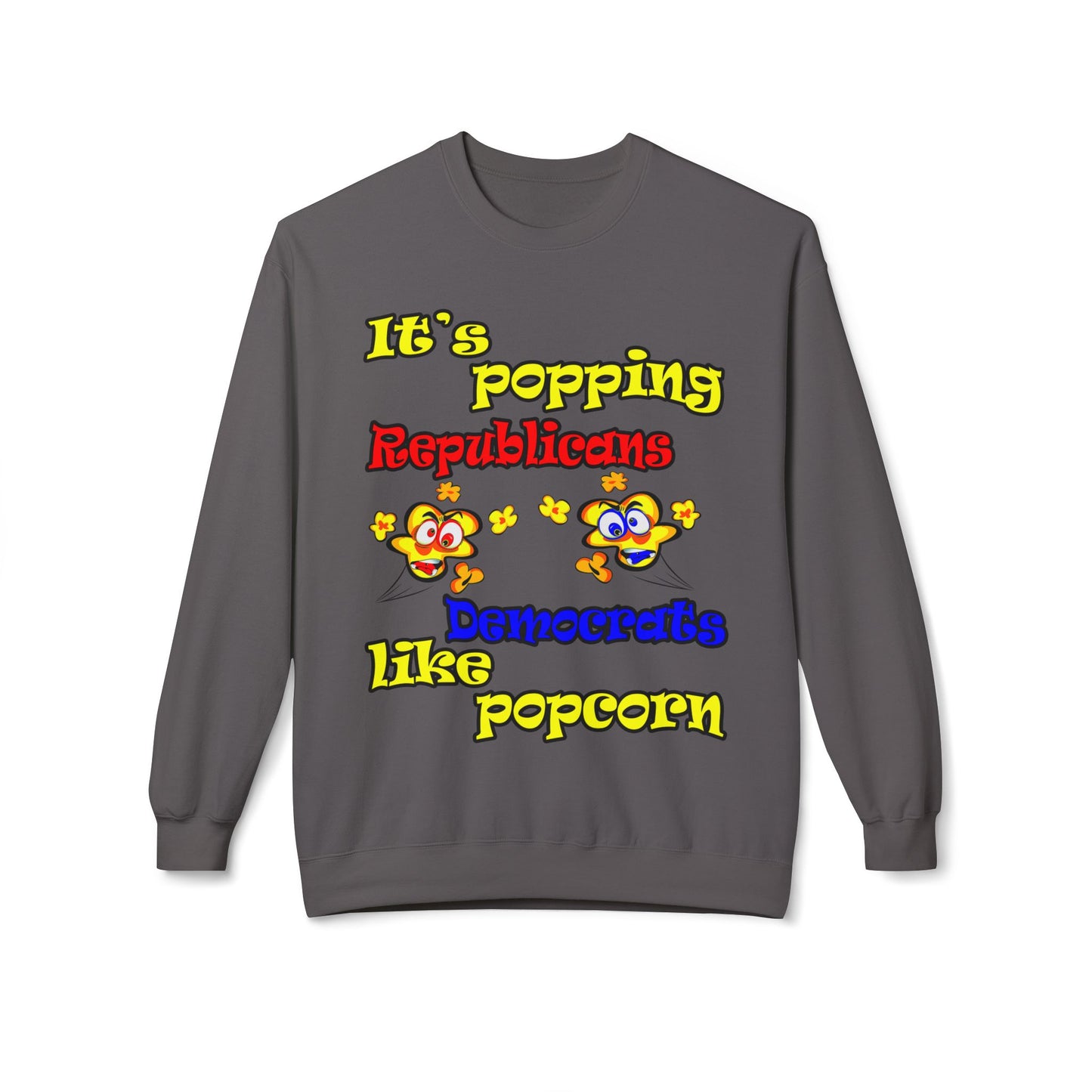 popping like popcorn - Unisex Midweight Softstyle Fleece Crewneck Sweatshirt