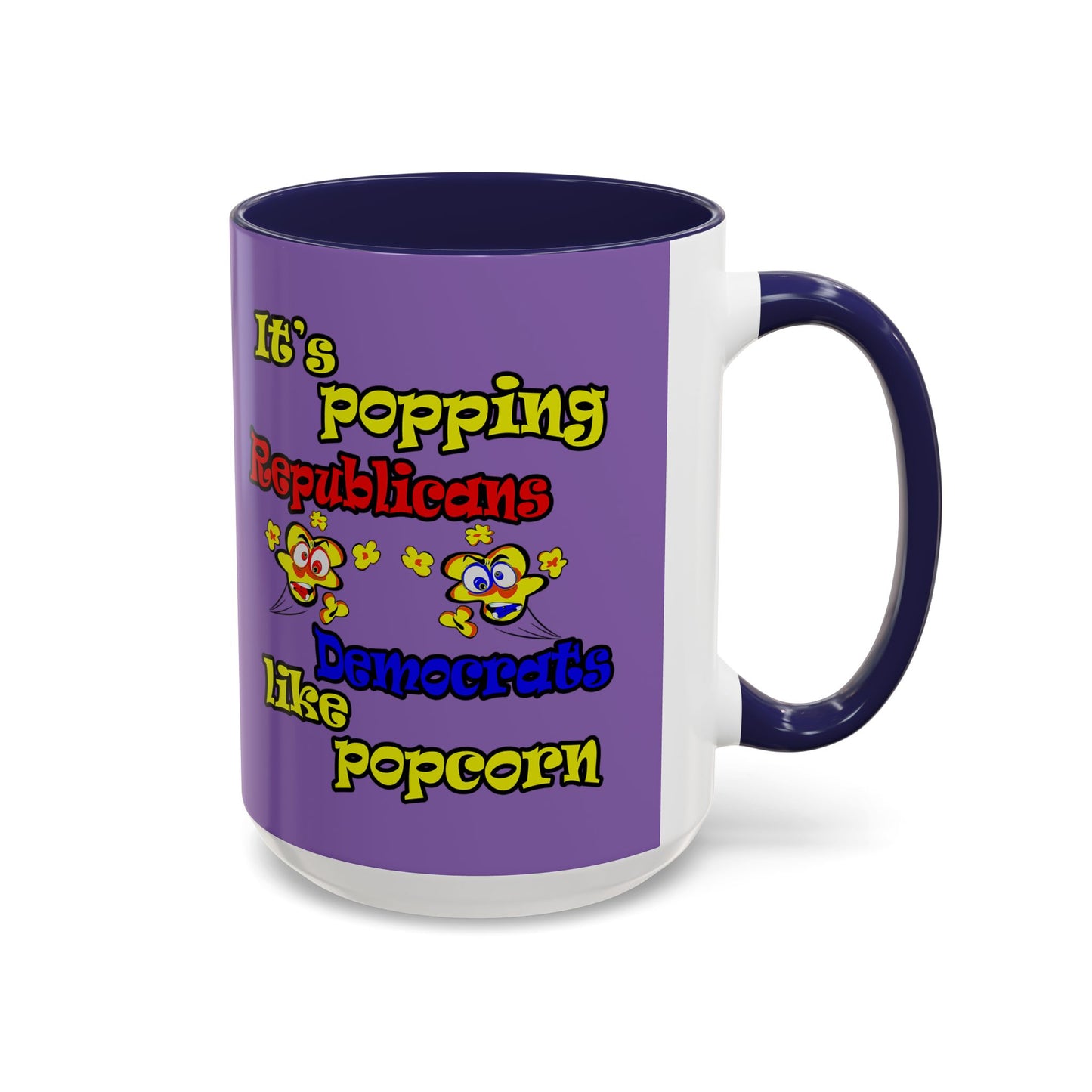 popping like popcorn - Accent Mug (light purple)