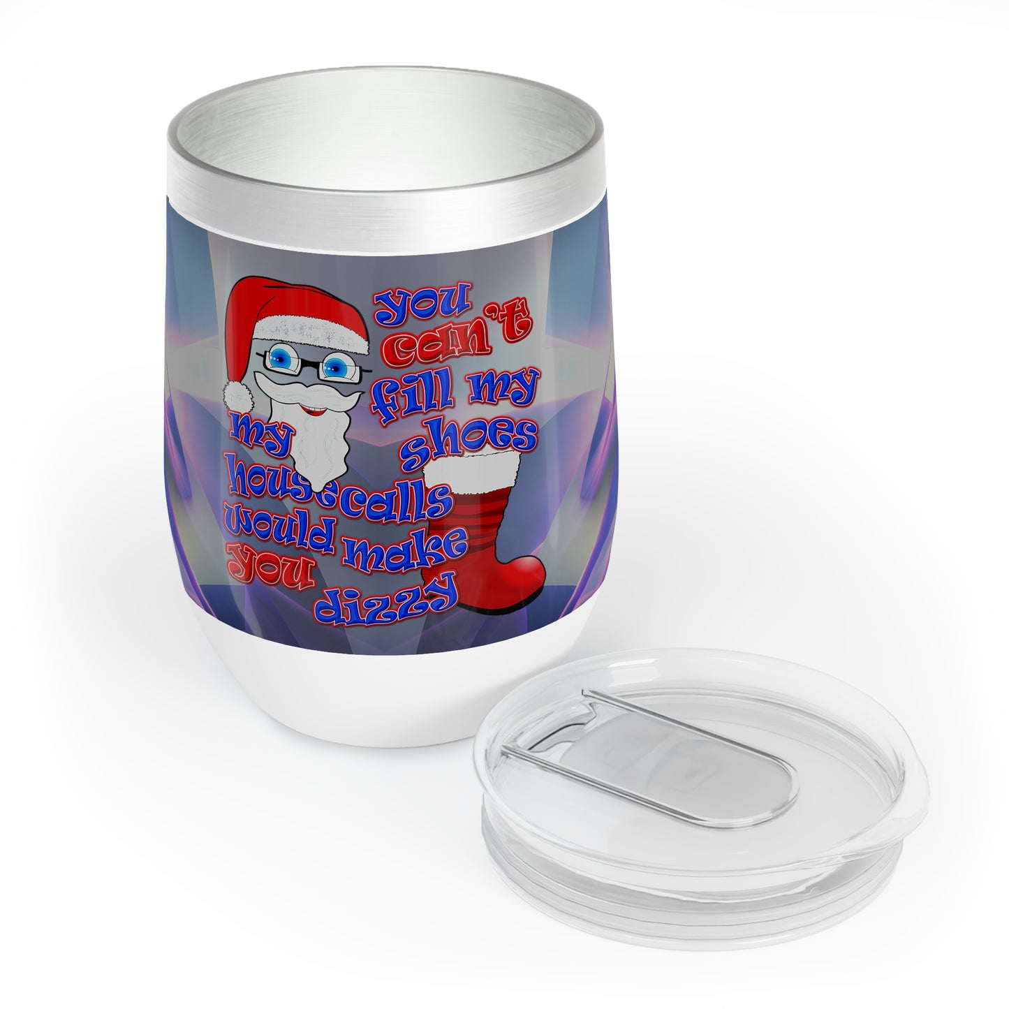 santa's shoes - Chill Wine Tumbler (grey-pink wave)