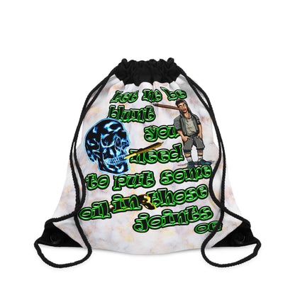 og - Drawstring Bag (white marble)