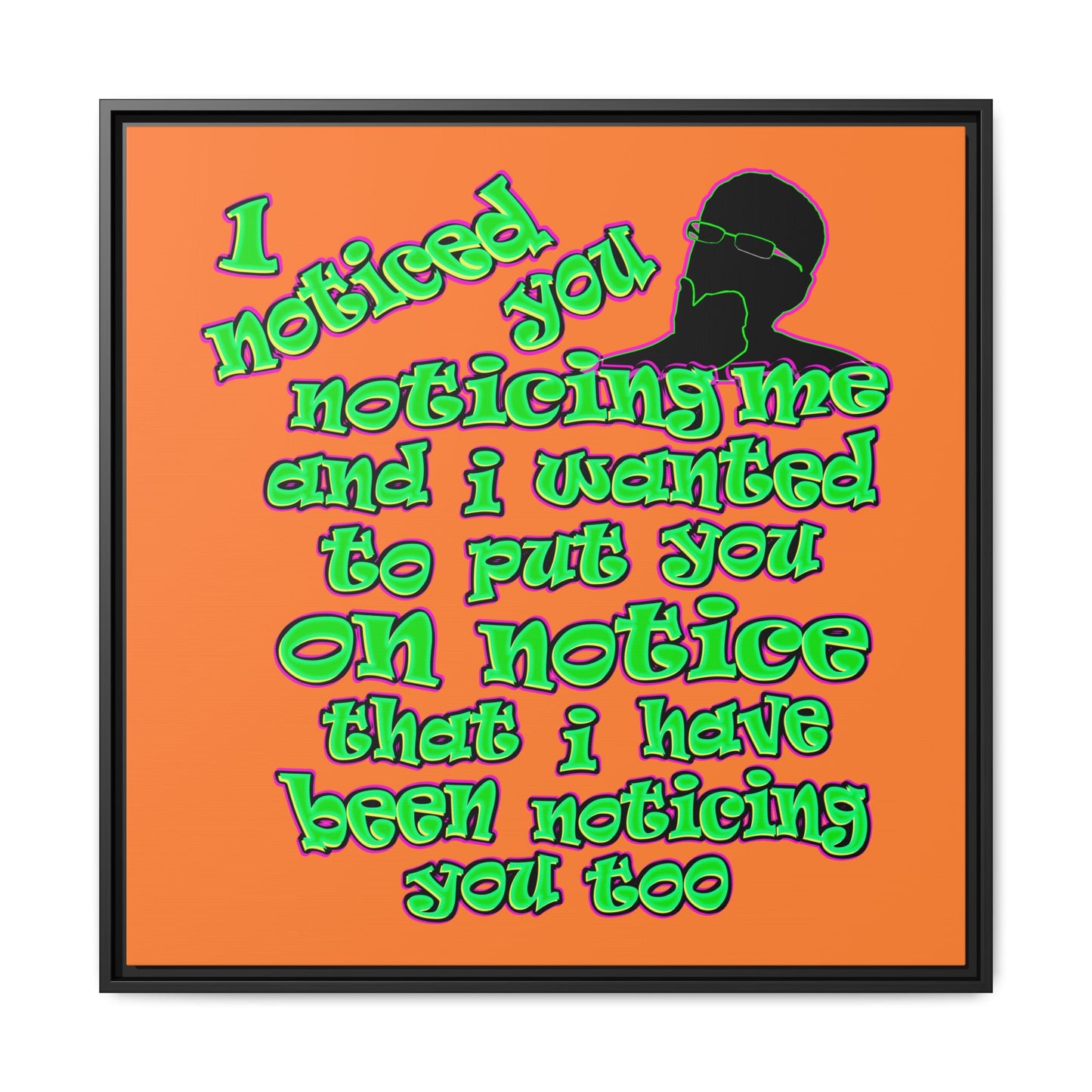noticed you noticing - framed canvas art (crusta)