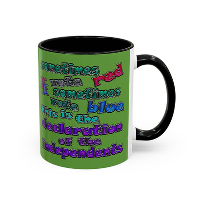 declaration of the independents - Accent Mug (green)