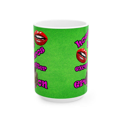 hoes b4 bros - White Mug (green turf)