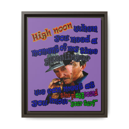 high noon - framed canvas art (light purple)