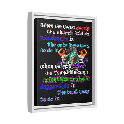 doggystyle - framed canvas art (black)