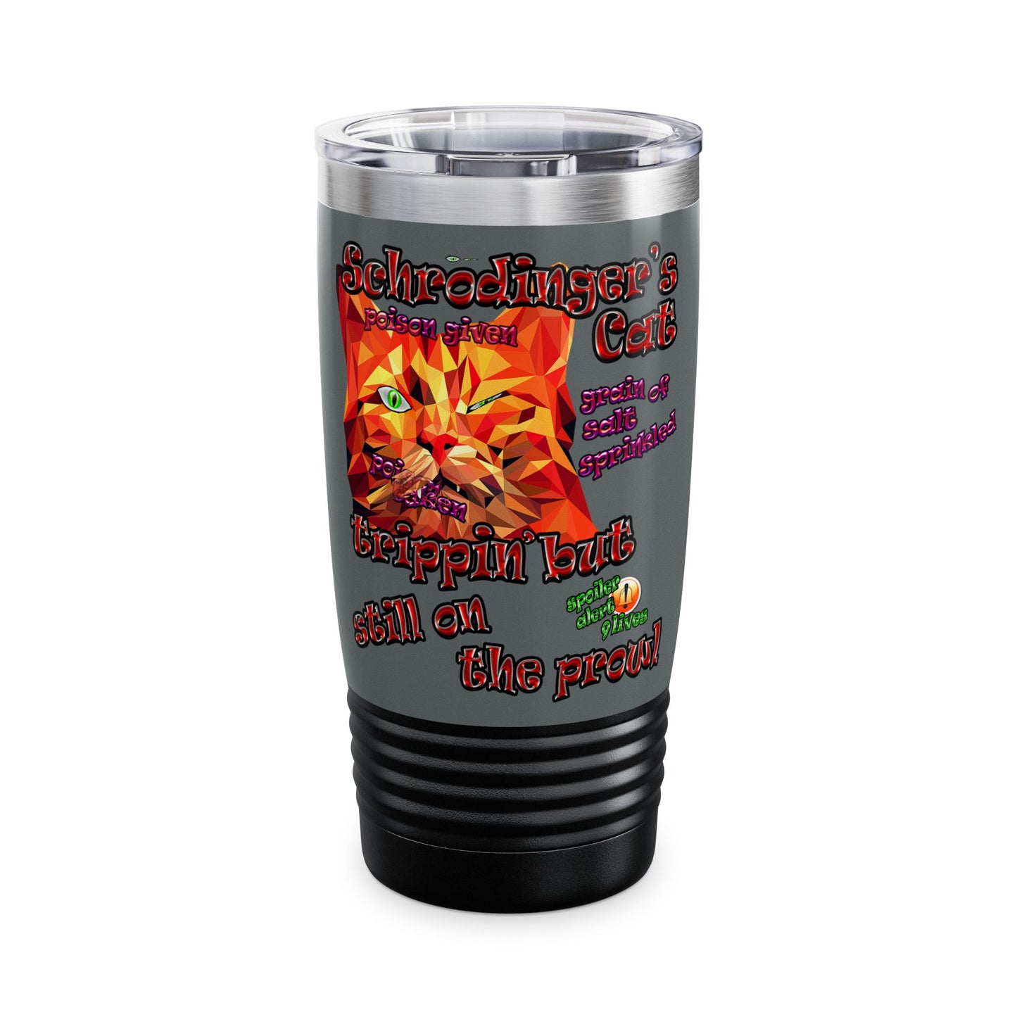 schrodinger's cat - Ringneck Tumbler, 20oz (dark grey)