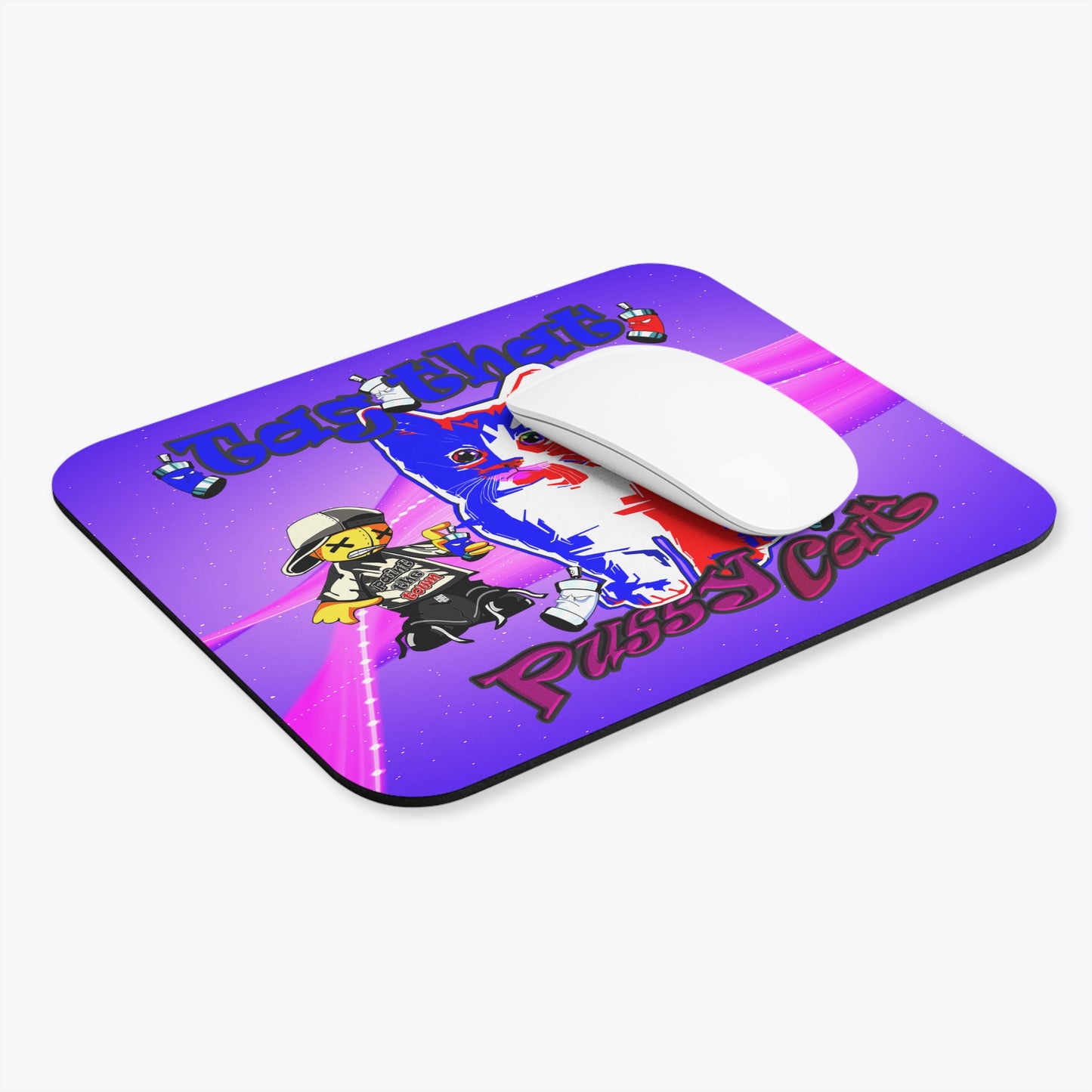 tag that - Mouse Pad (Rectangle) (purple-pink wave)