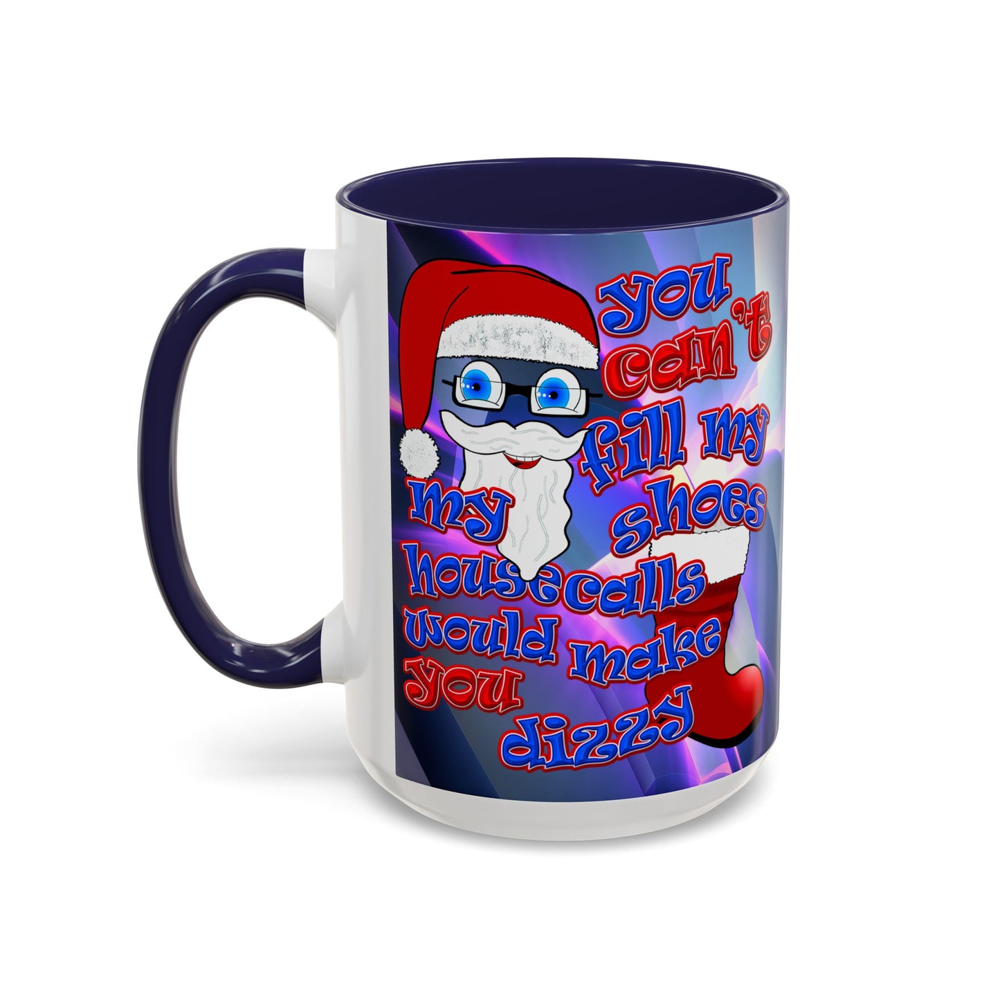 santa's shoes - Accent Mug (grey-pink wave)