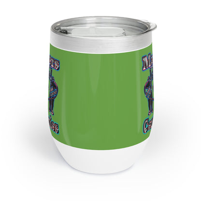 em cee squared - Chill Wine Tumbler (green)