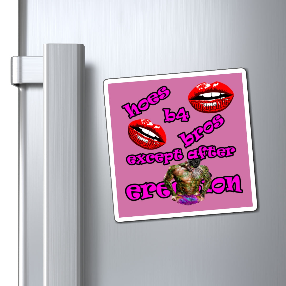 hoes b4 bros - Magnets - (light pink)