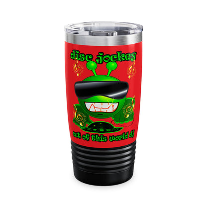 disc jockey - Ringneck Tumbler, 20oz (red)