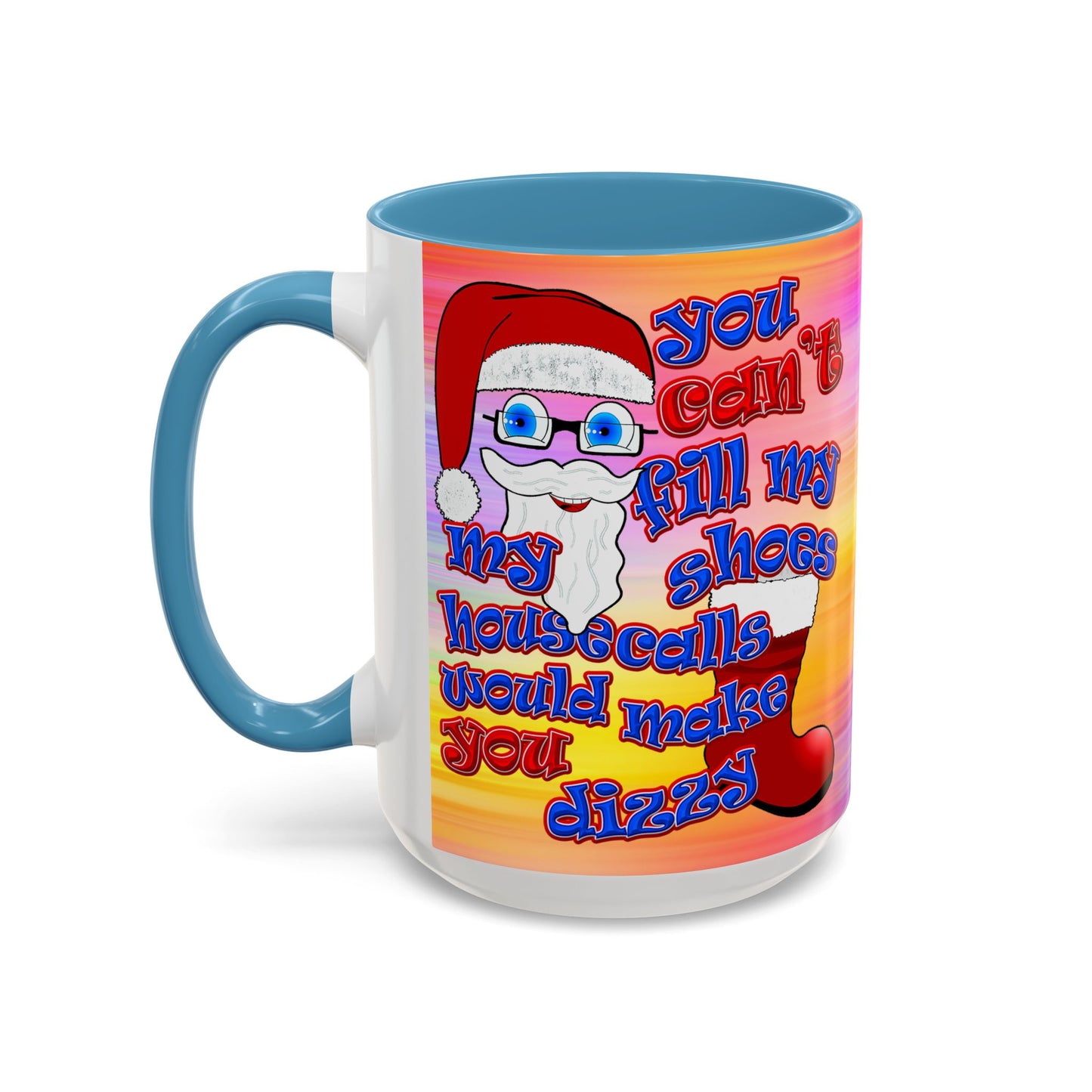 santa's shoes - Accent Mug (color blur)