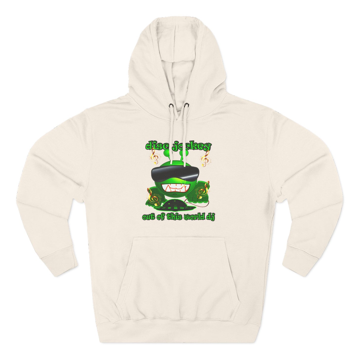 disc jockey - Three-Panel Fleece Hoodie