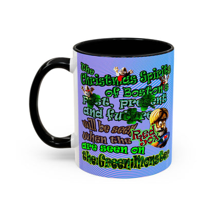 christmas spirits of boston - Accent Mug (light blue-purple wave)