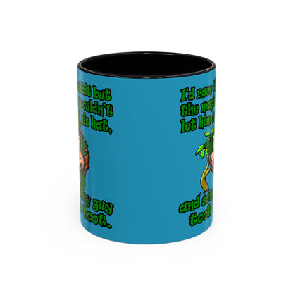 turtle race - Accent Mug (turquoise)