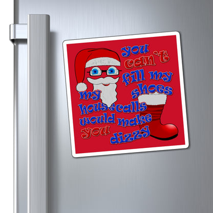 santa's shoes - Magnets - (dark red)